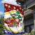 Croatia Christmas Garden Flag with Santa Sleigh Presents and Red Checkered Crest - Wonder Print Shop