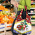 Croatia Christmas Grocery Bag with Santa Sleigh Presents and Red Checkered Crest - Wonder Print Shop