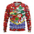 Croatia Christmas Ugly Christmas Sweater with Santa Sleigh Presents and Red Checkered Crest - Wonder Print Shop