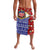 Croatia Christmas Lavalava with Santa Sleigh Presents and Red Checkered Crest - Wonder Print Shop
