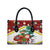 Croatia Christmas Leather Bag with Santa Sleigh Presents and Red Checkered Crest - Wonder Print Shop