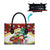 Croatia Christmas Leather Bag with Santa Sleigh Presents and Red Checkered Crest - Wonder Print Shop