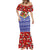 Croatia Christmas Mermaid Dress with Santa Sleigh Presents and Red Checkered Crest - Wonder Print Shop