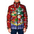 Croatia Christmas Padded Jacket with Santa Sleigh Presents and Red Checkered Crest - Wonder Print Shop
