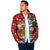 Croatia Christmas Padded Jacket with Santa Sleigh Presents and Red Checkered Crest - Wonder Print Shop