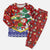 Croatia Christmas Pajama Set with Santa Sleigh Presents and Red Checkered Crest - Wonder Print Shop