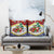 Croatia Christmas Pillow Cover with Santa Sleigh Presents and Red Checkered Crest - Wonder Print Shop