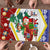 Croatia Christmas Puzzle with Santa Sleigh Presents and Red Checkered Crest - Wonder Print Shop