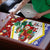 Croatia Christmas Puzzle with Santa Sleigh Presents and Red Checkered Crest - Wonder Print Shop
