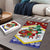 Croatia Christmas Puzzle with Santa Sleigh Presents and Red Checkered Crest - Wonder Print Shop