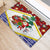 Croatia Christmas Rubber Doormat with Santa Sleigh Presents and Red Checkered Crest - Wonder Print Shop
