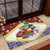 Croatia Christmas Rubber Doormat with Santa Sleigh Presents and Red Checkered Crest - Wonder Print Shop