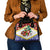 Croatia Christmas Shoulder Handbag with Santa Sleigh Presents and Red Checkered Crest - Wonder Print Shop