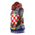 Croatia Christmas Sleeveless Hoodie with Santa Sleigh Presents and Red Checkered Crest - Wonder Print Shop