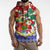 Croatia Christmas Sleeveless Hoodie with Santa Sleigh Presents and Red Checkered Crest - Wonder Print Shop