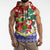 Croatia Christmas Sleeveless Zip Hoodie with Santa Sleigh Presents and Red Checkered Crest - Wonder Print Shop