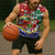 Croatia Christmas Sleeveless Zip Hoodie with Santa Sleigh Presents and Red Checkered Crest - Wonder Print Shop