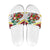 Croatia Christmas Slide Sandals with Santa Sleigh Presents and Red Checkered Crest - Wonder Print Shop