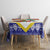 Croatia Christmas Tablecloth with Santa Sleigh Presents and Red Checkered Crest - Wonder Print Shop