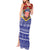 Croatia Christmas Tank Maxi Dress with Santa Sleigh Presents and Red Checkered Crest - Wonder Print Shop