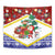 Croatia Christmas Tapestry with Santa Sleigh Presents and Red Checkered Crest - Wonder Print Shop