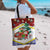 Croatia Christmas Tote Bag with Santa Sleigh Presents and Red Checkered Crest - Wonder Print Shop