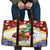 Croatia Christmas Travel Bag with Santa Sleigh Presents and Red Checkered Crest - Wonder Print Shop