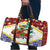 Croatia Christmas Travel Bag with Santa Sleigh Presents and Red Checkered Crest - Wonder Print Shop