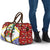Croatia Christmas Travel Bag with Santa Sleigh Presents and Red Checkered Crest - Wonder Print Shop