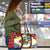 Croatia Christmas Travel Bag with Santa Sleigh Presents and Red Checkered Crest - Wonder Print Shop