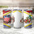 Croatia Christmas Tumbler Cup with Santa Sleigh Presents and Red Checkered Crest - Wonder Print Shop