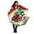 Croatia Christmas Umbrella with Santa Sleigh Presents and Red Checkered Crest - Wonder Print Shop