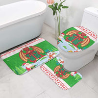 Wales Christmas Bathroom Set with Red Dragon Gift and Holiday Crest Snow Scene - Wonder Print Shop