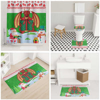 Wales Christmas Bathroom Set with Red Dragon Gift and Holiday Crest Snow Scene - Wonder Print Shop