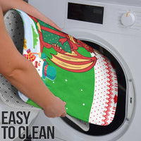 Wales Christmas Bathroom Set with Red Dragon Gift and Holiday Crest Snow Scene - Wonder Print Shop