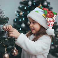 Wales Christmas Santa Hat with Red Dragon Gift and Holiday Crest Snow Scene - Wonder Print Shop