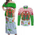 Wales Christmas Couples Matching Off Shoulder Maxi Dress and Long Sleeve Button Shirt with Red Dragon Gift and Holiday Crest Snow Scene - Wonder Print Shop