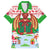 Wales Christmas Family Matching Summer Maxi Dress and Hawaiian Shirt with Red Dragon Gift and Holiday Crest Snow Scene - Wonder Print Shop