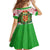 Wales Christmas Kid Short Sleeve Dress with Red Dragon Gift and Holiday Crest Snow Scene - Wonder Print Shop