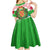 Wales Christmas Kid Short Sleeve Dress with Red Dragon Gift and Holiday Crest Snow Scene - Wonder Print Shop
