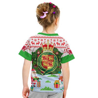 Wales Christmas Kid T Shirt with Red Dragon Gift and Holiday Crest Snow Scene - Wonder Print Shop
