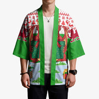 Wales Christmas Kimono with Red Dragon Gift and Holiday Crest Snow Scene - Wonder Print Shop