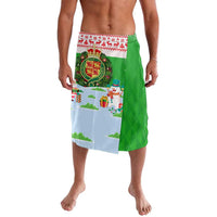 Wales Christmas Lavalava with Red Dragon Gift and Holiday Crest Snow Scene - Wonder Print Shop