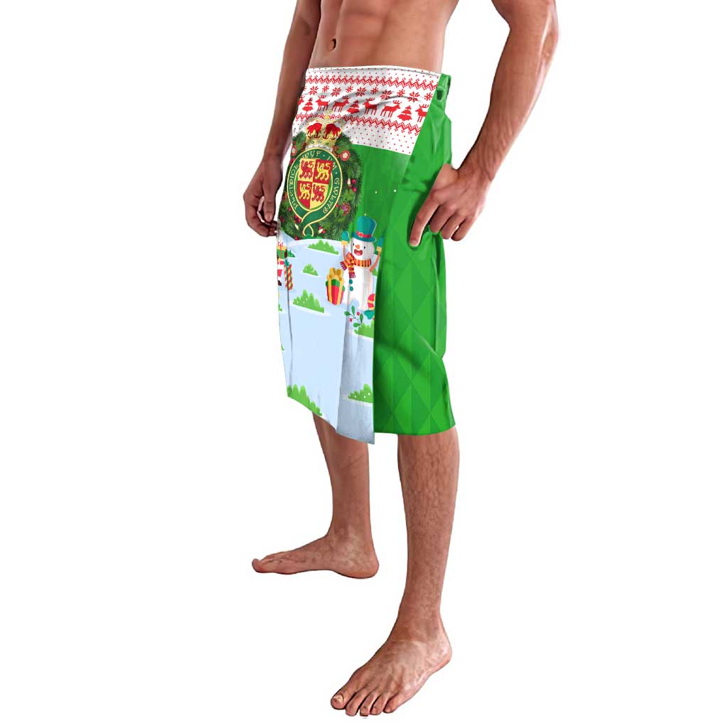 Wales Christmas Lavalava with Red Dragon Gift and Holiday Crest Snow Scene - Wonder Print Shop