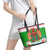 Wales Christmas Leather Tote Bag with Red Dragon Gift and Holiday Crest Snow Scene - Wonder Print Shop