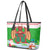 Wales Christmas Leather Tote Bag with Red Dragon Gift and Holiday Crest Snow Scene - Wonder Print Shop