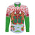 Wales Christmas Long Sleeve Button Shirt with Red Dragon Gift and Holiday Crest Snow Scene - Wonder Print Shop