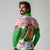 Wales Christmas Long Sleeve Polo Shirt with Red Dragon Gift and Holiday Crest Snow Scene - Wonder Print Shop