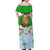 Wales Christmas Off Shoulder Maxi Dress with Red Dragon Gift and Holiday Crest Snow Scene - Wonder Print Shop