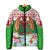 Wales Christmas Padded Jacket with Red Dragon Gift and Holiday Crest Snow Scene - Wonder Print Shop